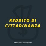 prestito e reddito di cittadinanza
