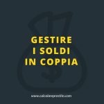 gestire i soldi in coppia