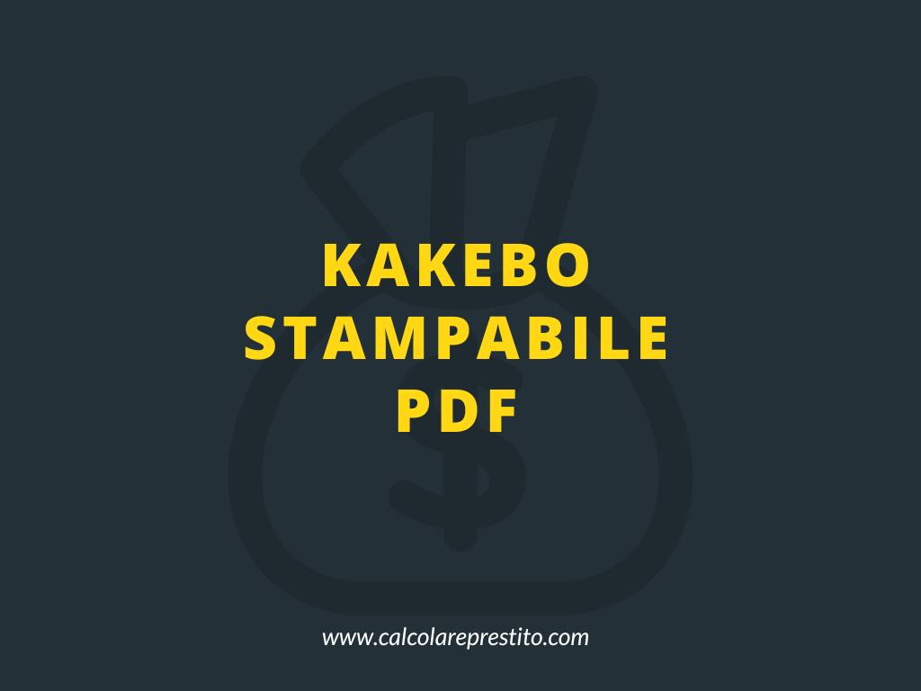 Kakebo stampabile 2023 in PDF - Calcolare Prestito con TAN e TAEG