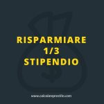 risparmiare un terzo stipendio