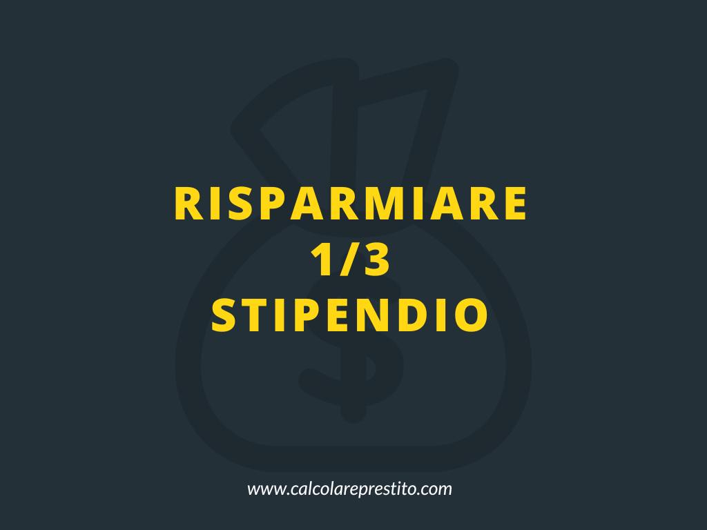 risparmiare un terzo stipendio