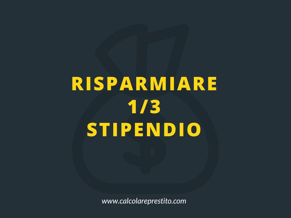 risparmiare un terzo stipendio